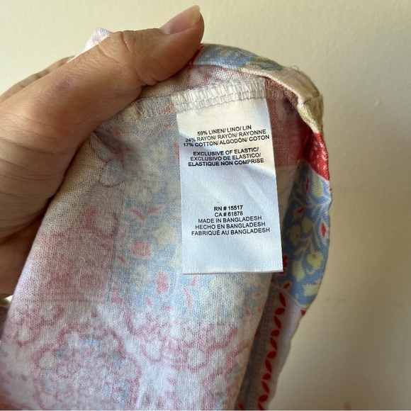 Vince Camuto Girls Size 8 Patchwork Sundress Linen Blend Boho Summer Dress - Picture 7 of 8